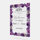 フローラ紫ア結婚クリル徴候 アクリルサイン (傾斜)