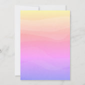 フローラ紫オレンジとブラック結婚ズ 招待状 (裏面)