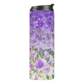 *~*フローラ紫グリッターバラパターンガーリー タンブラー (回転左)