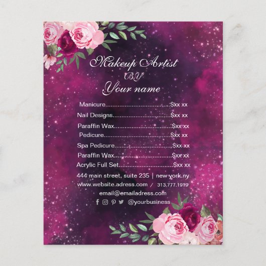 フローラ紫ナス神秘的な価格リストフライヤー チラシ (正面)