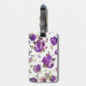 フローラ紫パターン ラゲッジタグ (裏面縦)