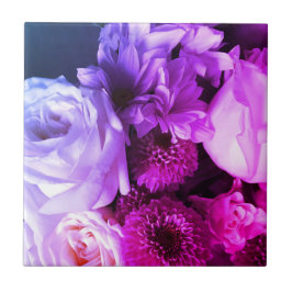 フローラ紫ピンクの花写真撮影はっきりした タイル