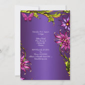フローラ紫ピンクバタフライ30th誕生日パーティー2 招待状 (裏面)