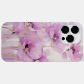 フローラ紫ピンクポピー花抽象芸術 Case-Mate iPhoneケース (裏面 (横))