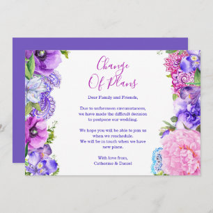 フローラ紫ペイズリー延期計画の変更 案内状