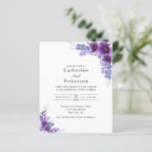 フローラ紫結婚式招待状 (スタンド正面)