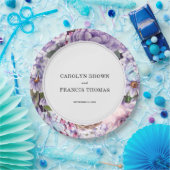 フローラ紫結婚水パーソナライズされた ペーパープレート (パーティー)