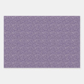 フローラ紫色のクレマチスのパターン切り離しギフト ラッピングペーパーシート (正面2)