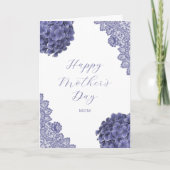 フローラ紫色のフォトハッピーマザーズデイ カード (正面)