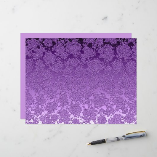 フローラ紫色のメイブカラープリント多肉模様 (正面/裏面インサイチュ)