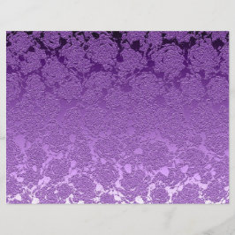 フローラ紫色のメイブカラープリント多肉模様