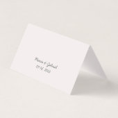 フローラ紫色の水結婚色のテーブル座席表 (裏面)