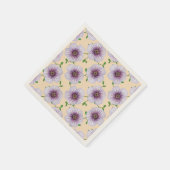 フローラ紫色の花が好きな色 スタンダードカクテルナプキン (角)