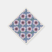 フローラ紫色の花が好きな色 スタンダードカクテルナプキン (角)