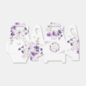 フローラ紫色の金ゴールド蝶の赤ちゃんシャワー好意ボックス フェイバーボックス (折り畳みなし)