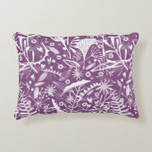 フローラ紫色 アクセントクッション (正面)