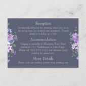 フローラ紫、グレーの書結婚道の詳細 エンクロージャーカード (正面)