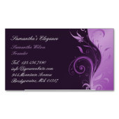 フローラ紫 マグネット名刺 (正面)