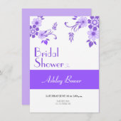 フローラ紫 招待状 (正面/裏面)