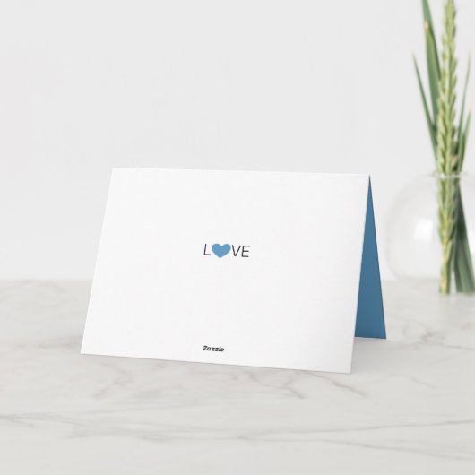 フローラ結婚おめでとうカード(青) カード (裏面)