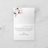 フローラ結婚とブーゲンビリアのサンキューカード サンキューカード (内部)