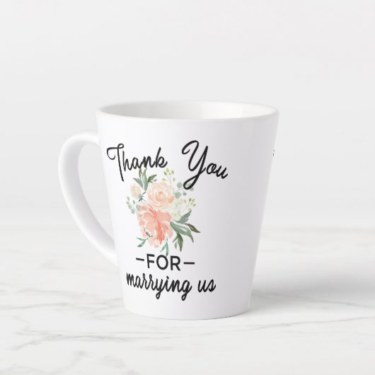 フローラ結婚のお世辞 カフェラテマグ (左アングル)