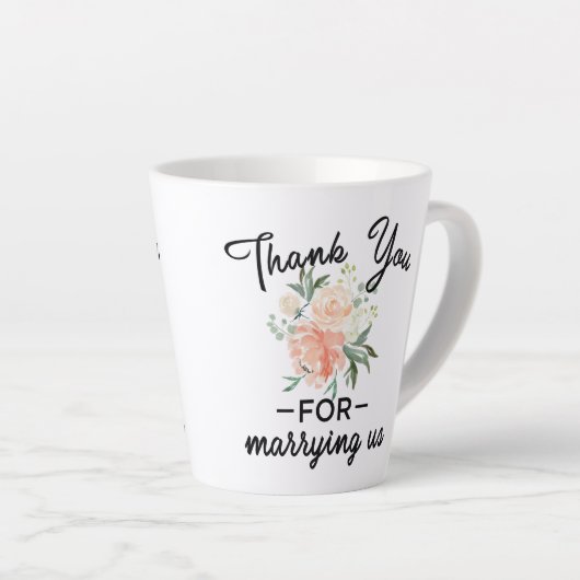 フローラ結婚のお世辞 カフェラテマグ (右アングル)