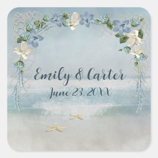 フローラ結婚のアーチ(ネット付き航海の) スクエアシール (正面)