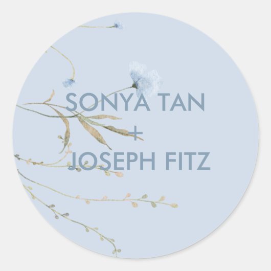 フローラ結婚のインビタット封筒スクエア ラウンドシール (正面)