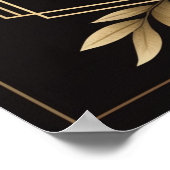 フローラ結婚のウェルカムサインテンプレート ポスター (角)