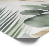 フローラ結婚のウェルカムサインテンプレート ポスター (角)