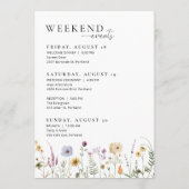 フローラ結婚のウェルカムバッグノート&旅程カード メニュー (裏面)