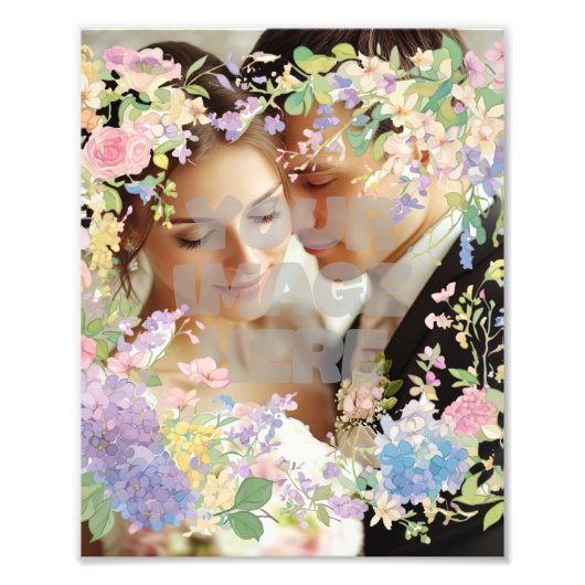 フローラ結婚のカスタマイズ可能イメージ フォトプリント            (正面)