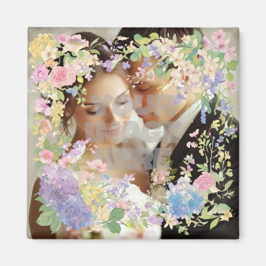 フローラ結婚のカスタマイズ可能イメージ マグネット (正面)