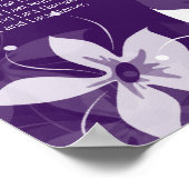 フローラ結婚のシーティンググラフエキゾチック開花紫 ポスター (角)