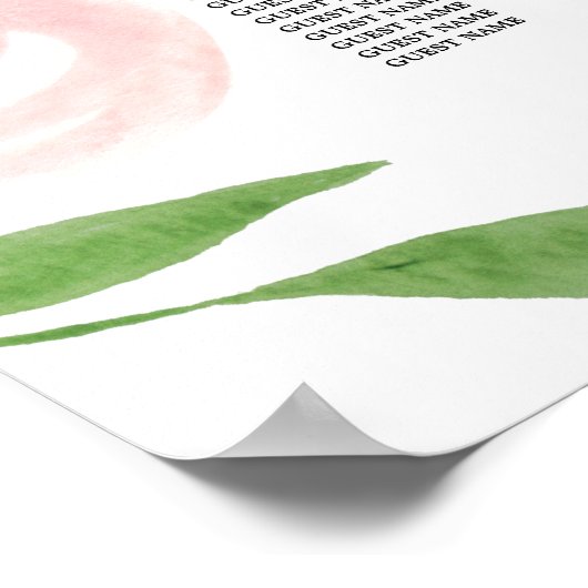 フローラ結婚のシーティンググラフピンクのポスター ポスター (角)