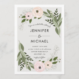 フローラ結婚のスリグ – ウェディング招待 招待状