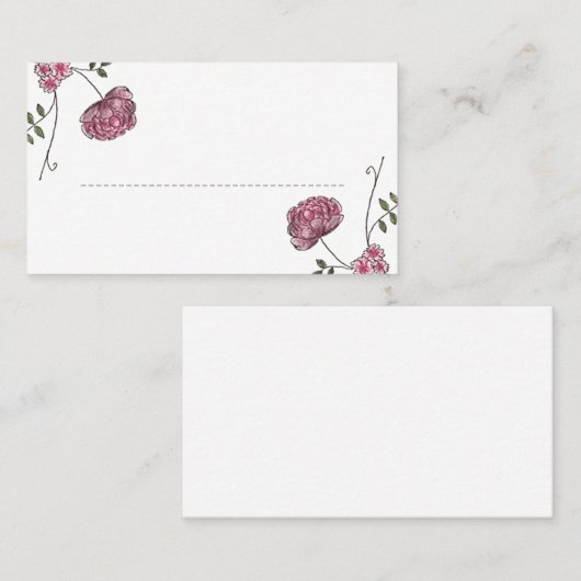 フローラ結婚のテーブル座席表 プレイスカード (正面/裏面)