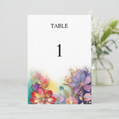 フローラ結婚のテーブル番号カード (スタンド正面)