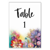 フローラ結婚のテーブル番号カード テーブルナンバー (裏面)