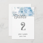フローラ結婚のテーブル番号カード 招待状 (正面/裏面)