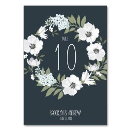 フローラ結婚のテーブル番号(白いリース) テーブルナンバー