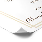 フローラ結婚のドリンクのメニュー記号 ポスター (角)