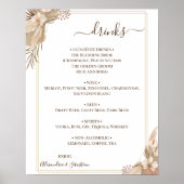 フローラ結婚のドリンクのメニュー記号 ポスター (正面)