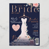 フローラ結婚のドレスブライダルシャワー雑誌表紙 箔招待状 (正面)