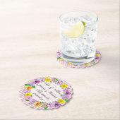 フローラ結婚のパーソナライズされた紙カスタムコースター ペーパーコースター (インサイチュ)