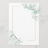 フローラ結婚のメニューカード メニュー (裏面)