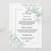 フローラ結婚のメニューカード メニュー (正面/裏面)