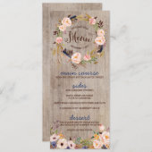 フローラ結婚のメニューカード メニュー (正面/裏面)