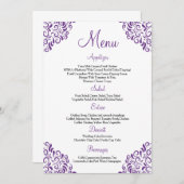 フローラ結婚のメニューカード メニュー (正面/裏面)